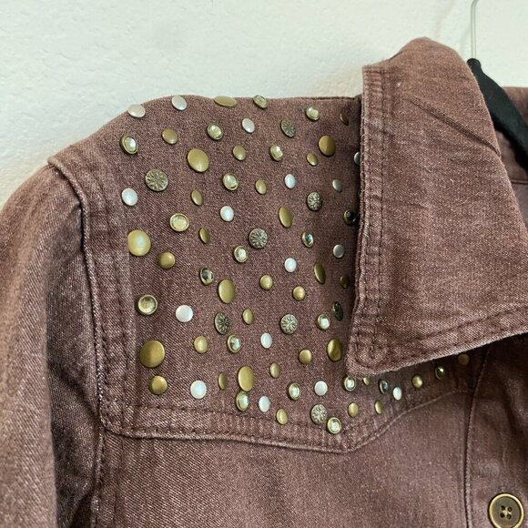 DG2 by Diane Gilman Women's Western Studded Dress Button Down NWT - Picture 4 of 11